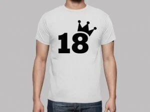 T-shirts personnalisés pour un 18e anniversaire